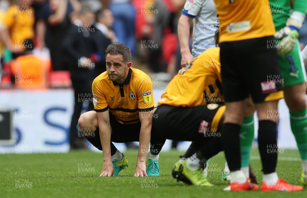 250519 - Newport County v Tranmere Rovers - SkyBet League Two Play-off Final - Dejected Matthew Dolan of Newport County