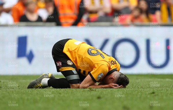 250519 - Newport County v Tranmere Rovers - SkyBet League Two Play-off Final - Dejected Regan Poole of Newport County