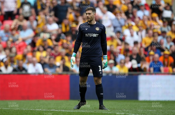 250519 - Newport County v Tranmere Rovers - SkyBet League Two Play-off Final - Joe Day of Newport County
