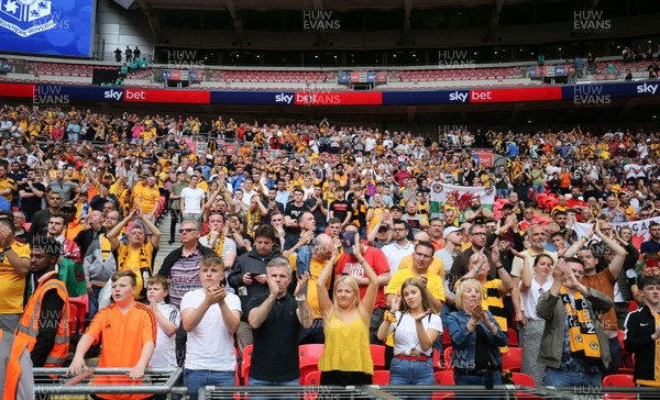 250519 - Newport County v Tranmere Rovers, Sky Bet League 2 Play-Off Final - Newport County fans react after being their team lose to Tranmere Rovers in the League 2 Play Off Final
