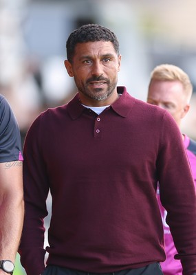 290826 Newport County v Tranmere Rovers, EFL Sky Bet League 2 - Newport County head coach Hayden Mullins
