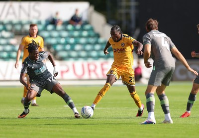 290826 Newport County v Tranmere Rovers, EFL Sky Bet League 2 - Yahya Bamba of Newport County presses forward