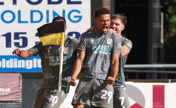 290826 Newport County v Tranmere Rovers, EFL Sky Bet League 2 - Dylan Jones of Tranmere Rovers celebrates after scoring the second goal