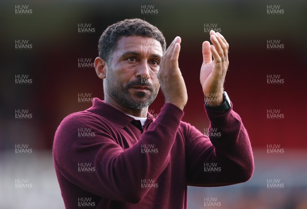 290826 Newport County v Tranmere Rovers, EFL Sky Bet League 2 - Newport County head coach Hayden Mullins at the end of the match