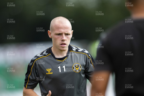 050822 - Newport County v Walsall - Sky Bet League 2 - James Waite of Newport County during the warm up