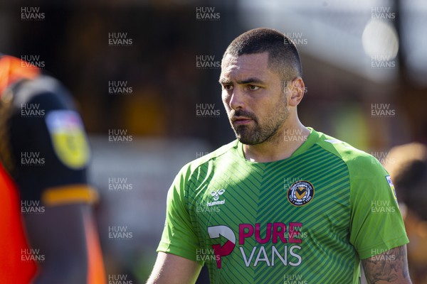 050822 - Newport County v Walsall - Sky Bet League 2 - Newport County goalkeeper Nick Townsend at full time