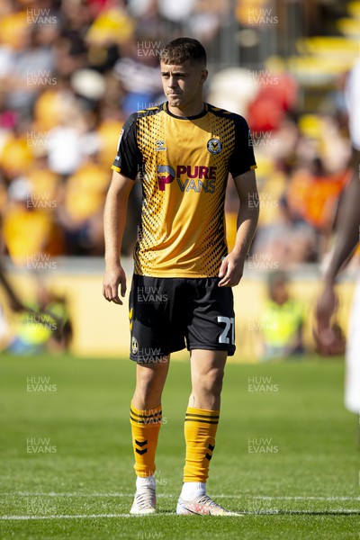 050822 - Newport County v Walsall - Sky Bet League 2 - Lewis Collins of Newport County