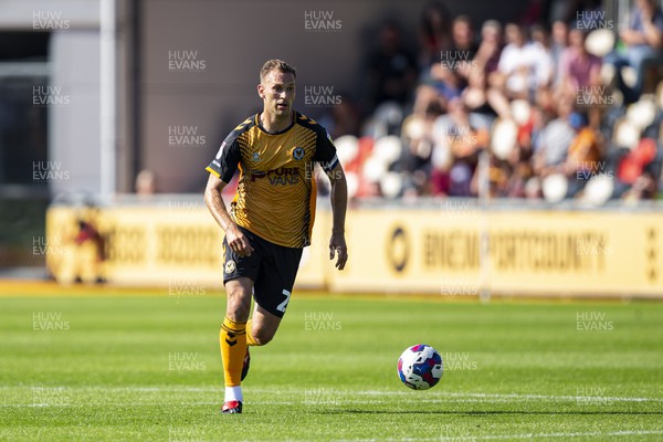 050822 - Newport County v Walsall - Sky Bet League 2 - Mickey Demetriou of Newport County in action