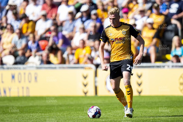 050822 - Newport County v Walsall - Sky Bet League 2 - Will Evans of Newport County in action