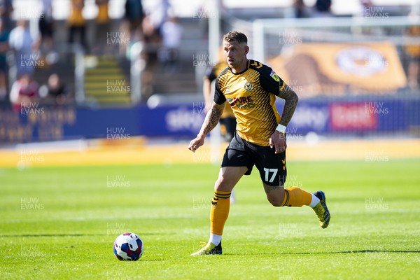 050822 - Newport County v Walsall - Sky Bet League 2 - Scot Bennett of Newport County in action