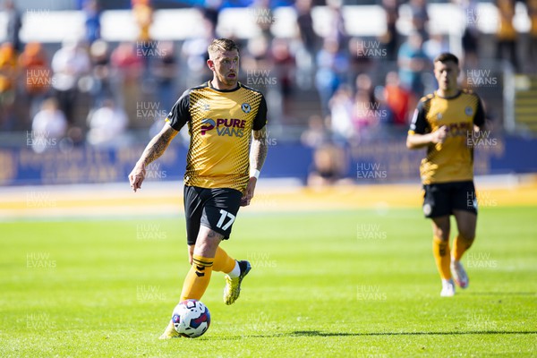 050822 - Newport County v Walsall - Sky Bet League 2 - Scot Bennett of Newport County in action