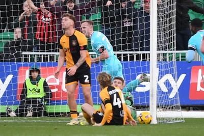 081125 - Newport County v Walsall - Sky Bet League 2 - Ryan Finnigan of Walsall scores a goal