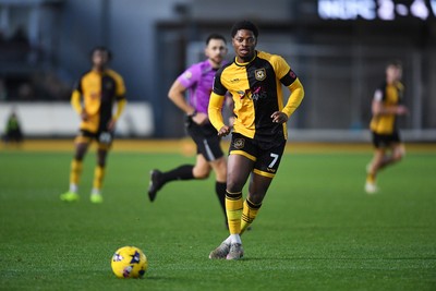 081125 - Newport County v Walsall - Sky Bet League 2 - Bobby Kamwa of Newport County