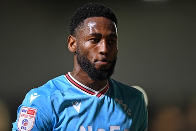 081125 - Newport County v Walsall - Sky Bet League 2 - Jamille Matt of Walsall