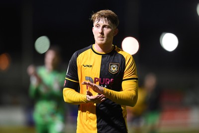 081125 - Newport County v Walsall - Sky Bet League 2 - Ged Garner of Newport County applauding fans at full time