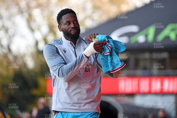 081125 - Newport County v Walsall - Sky Bet League 2 - Jamille Matt of Walsall