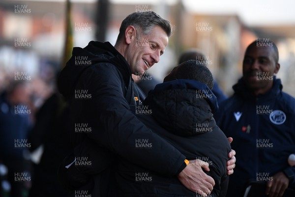 081125 - Newport County v Walsall - Sky Bet League 2 - Newport County Manager, David Hughes