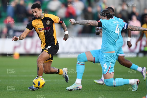 081125 - Newport County v Walsall - Sky Bet League 2 - Courtney Baker-Richardson of Newport County