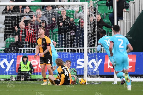 081125 - Newport County v Walsall - Sky Bet League 2 - Ryan Finnigan of Walsall scores a goal