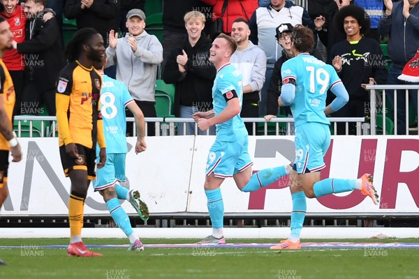 081125 - Newport County v Walsall - Sky Bet League 2 - Ryan Finnigan of Walsall celebrates scoring a goal