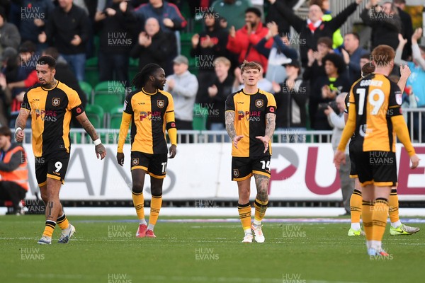 081125 - Newport County v Walsall - Sky Bet League 2 - Dejected Newport