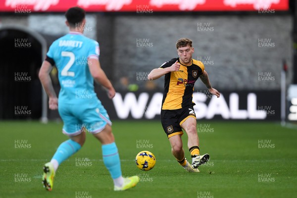 081125 - Newport County v Walsall - Sky Bet League 2 - Cameron Evans of Newport County