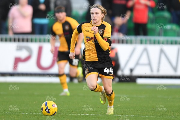 081125 - Newport County v Walsall - Sky Bet League 2 - Sam Braybrooke of Newport County
