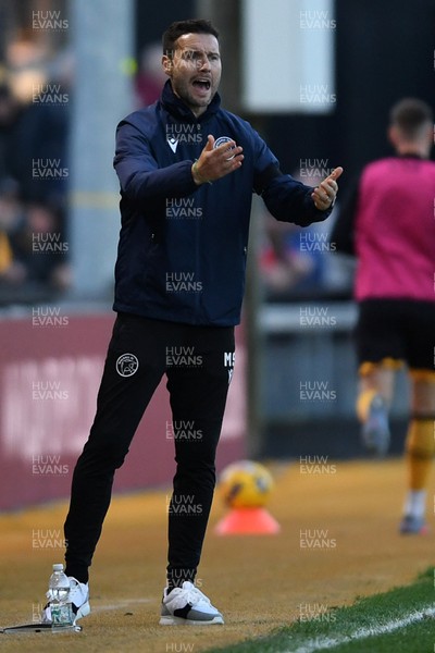 081125 - Newport County v Walsall - Sky Bet League 2 - Mat Sadler, Walsall Manager