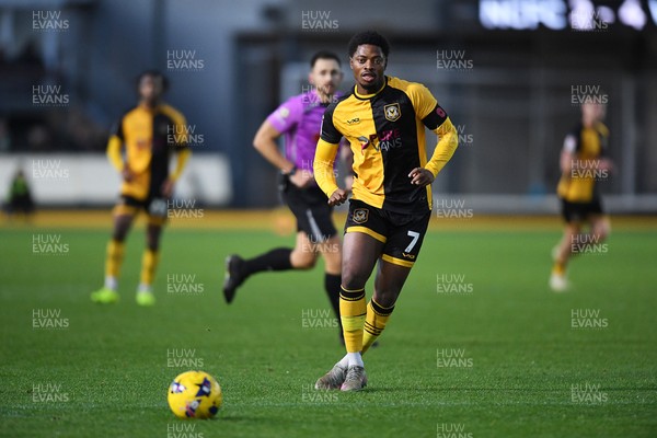 081125 - Newport County v Walsall - Sky Bet League 2 - Bobby Kamwa of Newport County