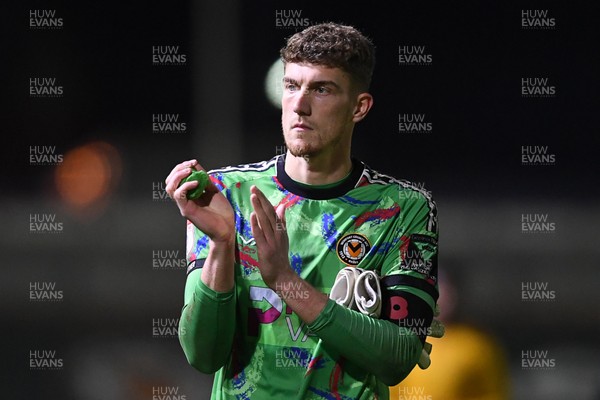 081125 - Newport County v Walsall - Sky Bet League 2 - Jordan Wright of Newport County applauding fans at full time