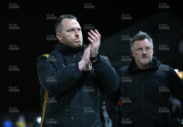 110220 - Newport County v Walsall - SkyBet League Two - Newport County Manager Michael Flynn