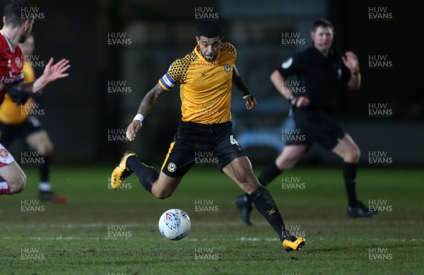 110220 - Newport County v Walsall - SkyBet League Two - Joss Labadie of Newport County