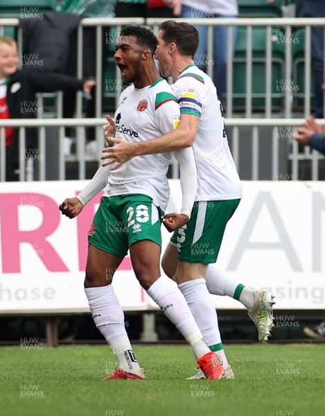 180921 - Newport County v Walsall - SkyBet League Two - Tyrese Shade of Walsall celebrates scoring a goal