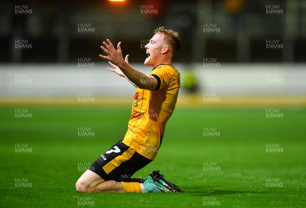 201023 - Newport County v Walsall - EFL SkyBet League 2 - Will Evans of Newport County celebrates scoring goal