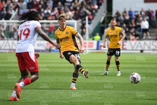 210425 - Newport County v Walsall - Sky Bet League 2 - Kai Whitmore of Newport County