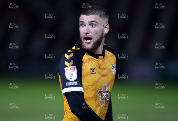 241120 - Newport County v Walsall - SkyBet League Two - Brandon Cooper of Newport County