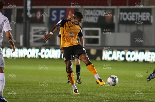 220920 - Newport County v Watford - Carabao Cup - Joss Labadie of Newport County scores their second goal