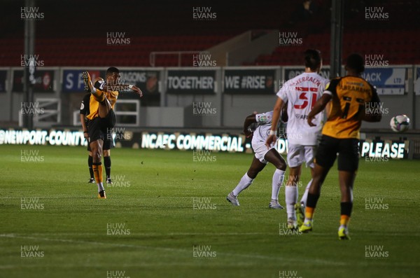 220920 - Newport County v Watford - Carabao Cup - Joss Labadie of Newport County scores their second goal