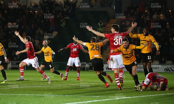 111218 - Newport County v Wrexham AFC - FA Cup Second Round Replay - Padraig Amond of Newport County celebrates scoring a goal