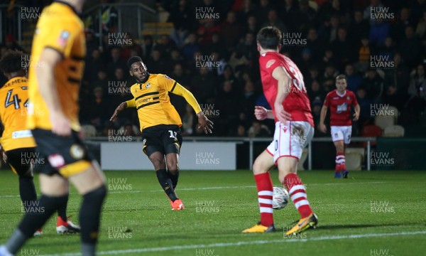 111218 - Newport County v Wrexham AFC - FA Cup Second Round Replay - Jamille Matt of Newport County scores their second goal