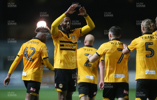 111218 - Newport County v Wrexham AFC - FA Cup Second Round Replay - Jamille Matt of Newport County celebrates scoring a goal