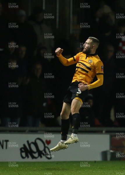 111218 - Newport County v Wrexham, FA Cup Round 2 Replay - Dan Butler of Newport County celebrates after scoring the fourth goal