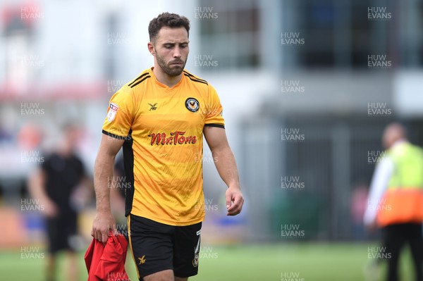 090917 - Newport County v Wycombe Wanderers - SkyBet League 2 - Robbie Willmott of Newport County at the end of the game