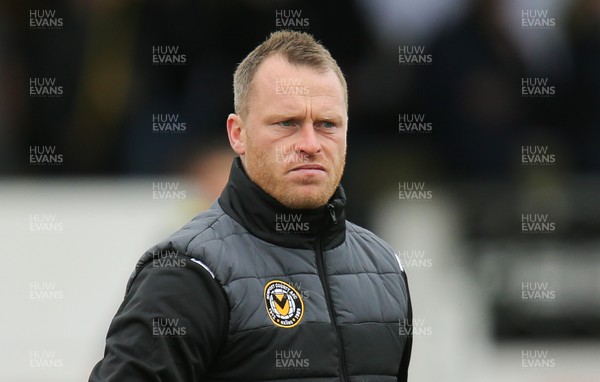 140417 - Newport County v Yeovil Town, Sky Bet League 2 - Newport County caretaker manager Mike Flynn