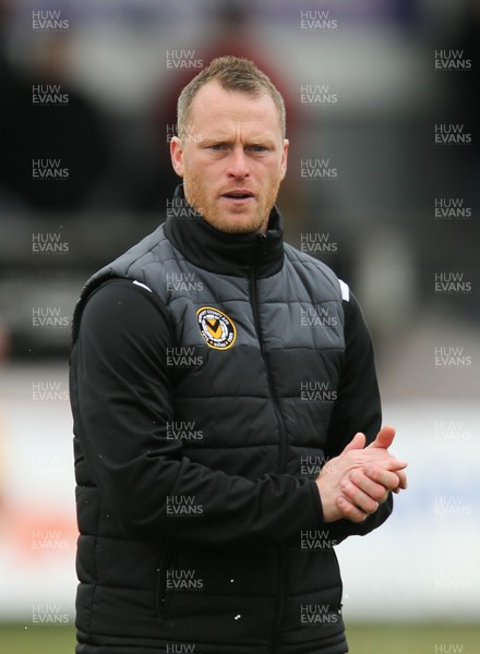 140417 - Newport County v Yeovil Town, Sky Bet League 2 - Newport County caretaker manager Mike Flynn