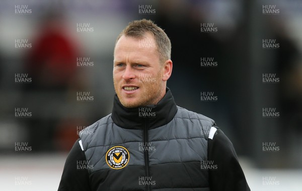 140417 - Newport County v Yeovil Town, Sky Bet League 2 - Newport County caretaker manager Mike Flynn