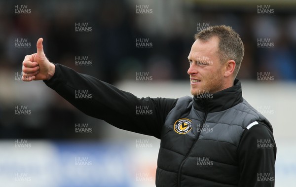 140417 - Newport County v Yeovil Town, Sky Bet League 2 - Newport County caretaker manager Mike Flynn