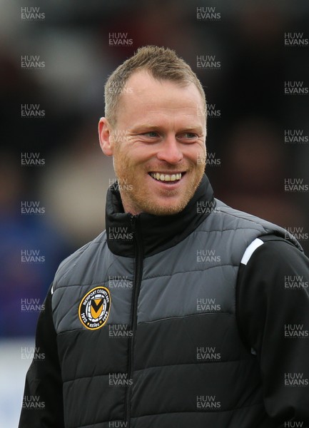 140417 - Newport County v Yeovil Town, Sky Bet League 2 - Newport County caretaker manager Mike Flynn