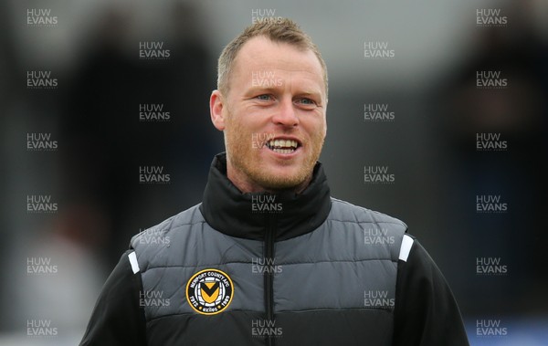 140417 - Newport County v Yeovil Town, Sky Bet League 2 - Newport County caretaker manager Mike Flynn