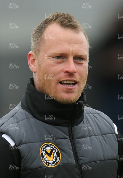 140417 - Newport County v Yeovil Town, Sky Bet League 2 - Newport County caretaker manager Mike Flynn